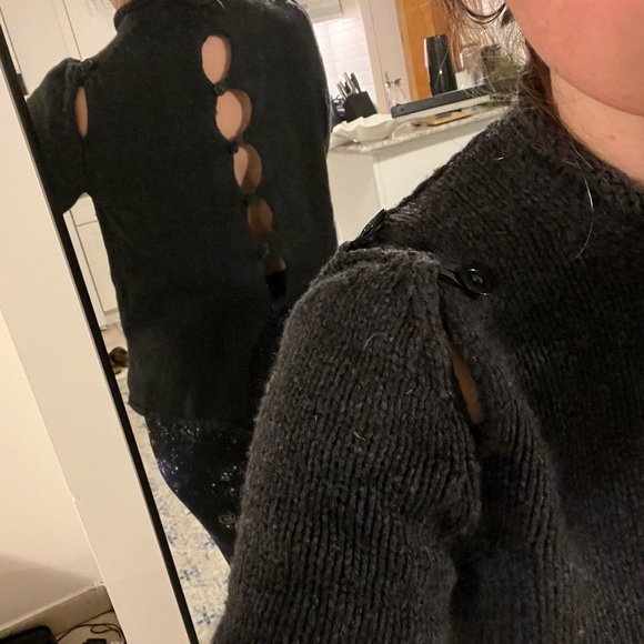 Hache black sweater buttoned back - Picture 2 of 5